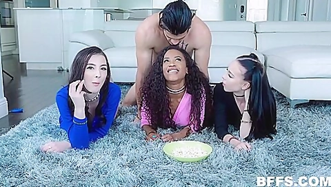 Movie Night With Megan Winters, Demi Sutra And Bambi Black