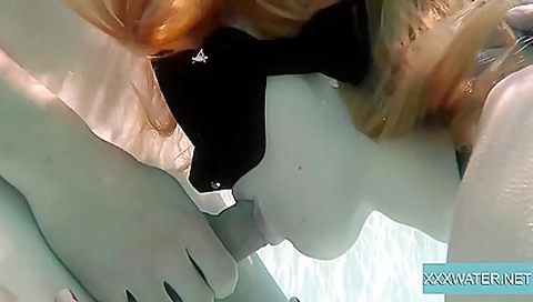 Jason deepthroats Marcie underwater