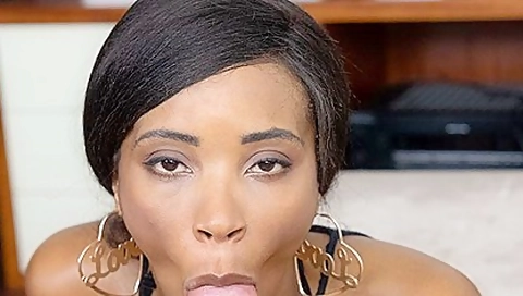 Ebony Babe Takes Dick