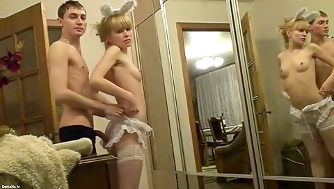 Wet Pussy Of A Russian Beauty Was Thoroughly Fucked By Her Hot Male