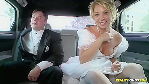 Bride In White Beautiful Dress Gets Fucked